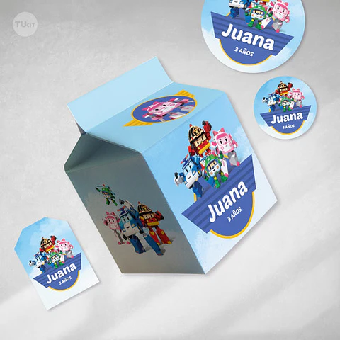 Kit Imprimible Robo Car Robocar Poli