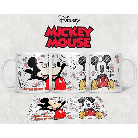 Diseños Plantillas Tazas Mickey Mouse Disney Sublimación M1