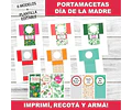 Kit Imprimible X6 Portamaceta Día De La Madre Editable +