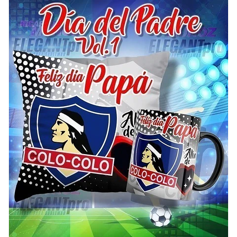 40 Plantillas Sublimación Padre Tazas Cojines Futbol Chile
