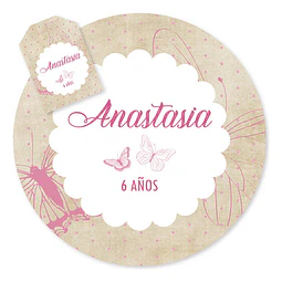 Kit Imprimible Mariposas Vintage Candy Bar Tukit