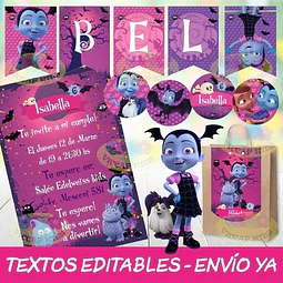 Kit Imprimible Vampirina Textos Editables