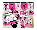 Kit Imprimible Minnie Rosa Orejas C/ Candy Bar 100% Editable