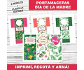 Kit Imprimible X6 Portamaceta Día De La Madre Editable +