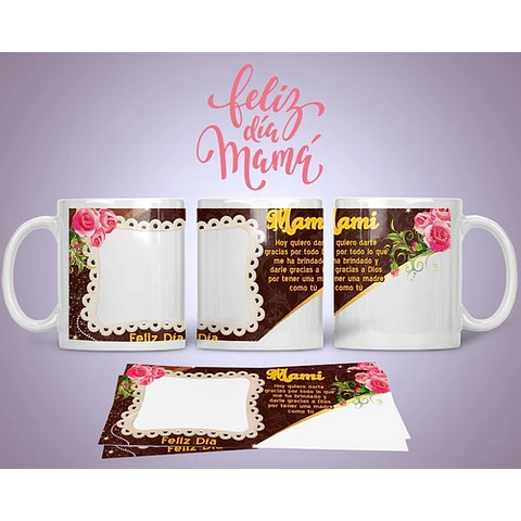 Diseños Plantillas Tazas C/ Foto Día De La Madre Sublimar M8