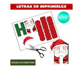 Kit Imprimible Mini Letras 3d Editables Navidad