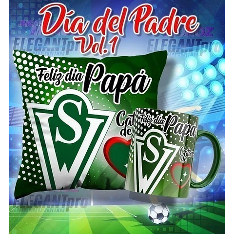 40 Plantillas Sublimación Padre Tazas Cojines Futbol Chile