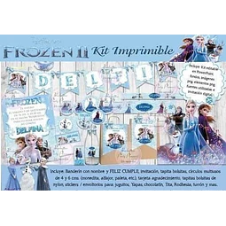 Kit Imprimible Frozen 2 Cumpleaños Candy Bar Fiesta