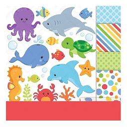 Kit Animalitos De Mar Imágenes En Png Clipart