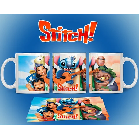 Kit Diseños Plantillas Tazas Stitch Ohana Sublimación M1