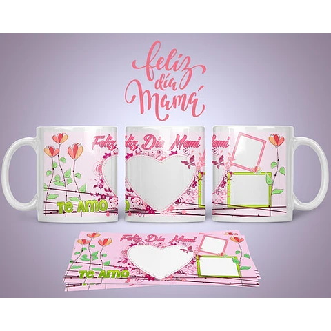 Diseños Plantillas Tazas C/ Foto Día De La Madre Sublimar M8