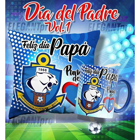 40 Plantillas Sublimación Padre Tazas Cojines Futbol Chile