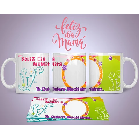 Diseños Plantillas Tazas C/ Foto Día De La Madre Sublimar M8