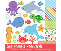 Kit Animalitos De Mar Imágenes En Png Clipart