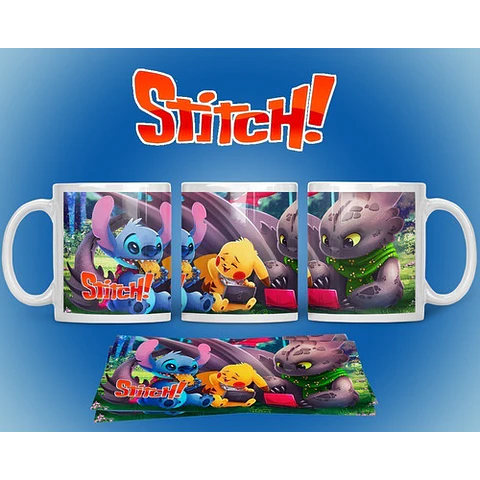Kit Diseños Plantillas Tazas Stitch Ohana Sublimación M1