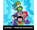 Super Kit Jóvenes Titanes Clipart Png Y Papeles 