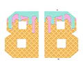 Kit Imprimible Letras 3d Editables Helados Ice Cream