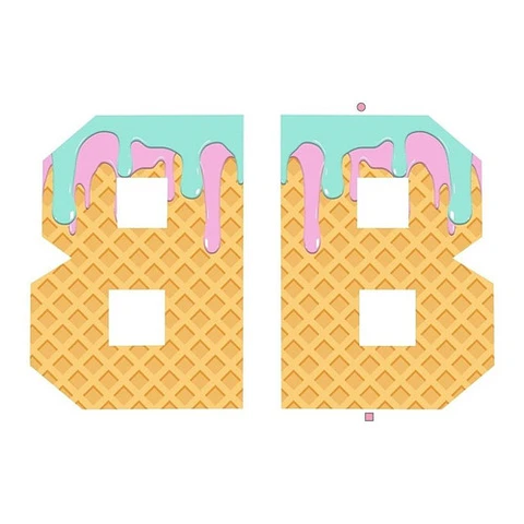 Kit Imprimible Letras 3d Editables Helados Ice Cream