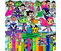 Super Kit Jóvenes Titanes Clipart Png Y Papeles 
