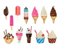 Kit Imprimible Letras 3d Editables Helados Ice Cream