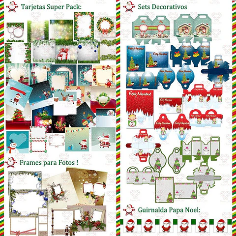 Kit Imprimible Navidad Mega Pack Diamante