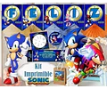 Kit Imprimible Sonic Cumpleaños Candy Bar Fiesta Cotillon..