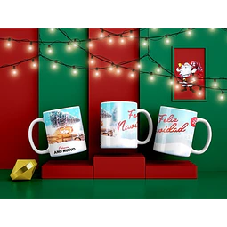Plantillas Diseños Para Tazas Navidad Sublimación M53