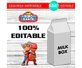 Caja Grande Milk Box Imprimible Dino Ranch Para Personalizar