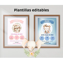 Plantilla Editable En Powerpoint De Nacimiento X 12!!