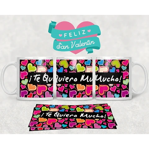 Diseños Plantillas Tazas San Valentin Amor Sublimación M2 