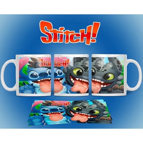 Kit Diseños Plantillas Tazas Stitch Ohana Sublimación M1