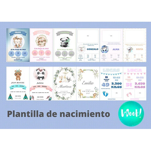 Plantilla Editable En Powerpoint De Nacimiento X 12!!