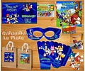 Kit Imprimible Sonic Cumpleaños Candy Bar Fiesta Cotillon..