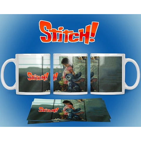 Kit Diseños Plantillas Tazas Stitch Ohana Sublimación M1