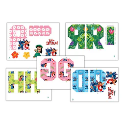 Kit Imprimible Letras + Números 3d Editables Stitch