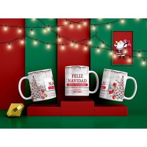 Plantillas Diseños Para Tazas Navidad Sublimación M53
