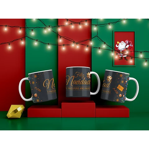 Plantillas Diseños Para Tazas Navidad Sublimación M53