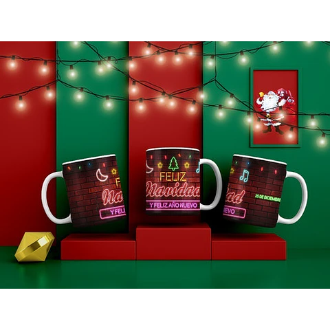 Plantillas Diseños Para Tazas Navidad Sublimación M53