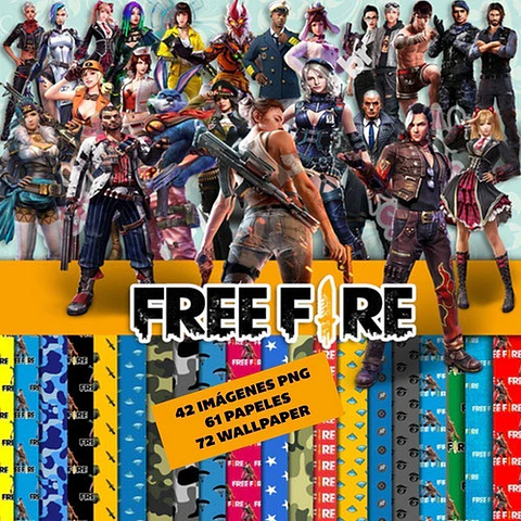 Kit Free Fire Clipart Png Y Papeles Digitales