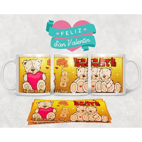 Diseños Plantillas Tazas San Valentin Amor Sublimación M2 