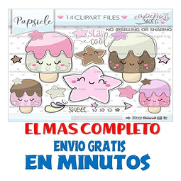 Pack Imágenes Hd Clipart Tiernos Helados Heladitos Caperuza