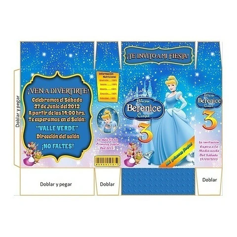Kit Imprimible Candy Bar Cenicienta El Mas Completo
