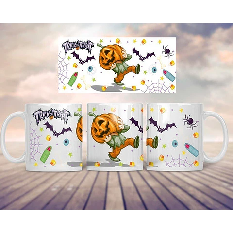 Pack Plantillas Sublimación Tazas - Halloween #3 + Regalo