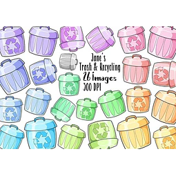Cliparts Imagenes Png Tachos De Basura Reciclaje Pastel Jk71