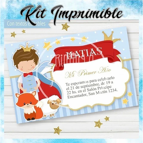 Kit Imprimible Candy Bar El Principito El Más Completo