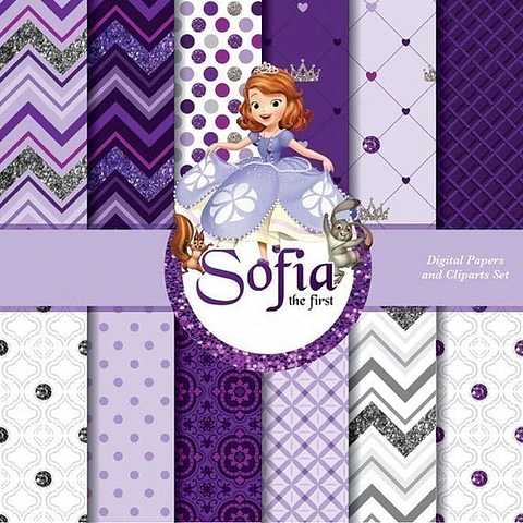 Kit Imprimible Princesa Sofia 10- 12 Fondos -5 Png