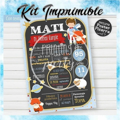 Kit Imprimible Candy Bar El Principito El Más Completo