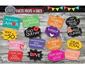 Kit Photo Booth Cumpleaños Cumple 50 Frases Y Props Completo