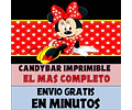 Kit Imprimible Candy Bar Minnie Roja El Mas Completo