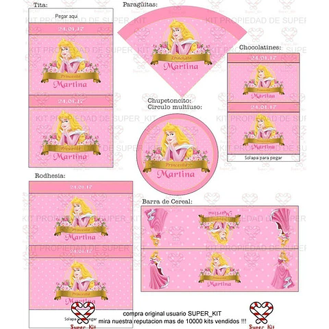 Kit Imprimible Aurora Bella Durmiente
